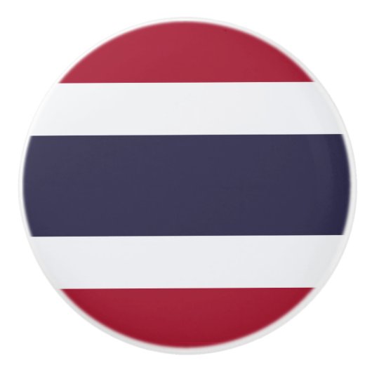 Keramikknopf mit Flagge Thailands Keramikknauf (Vorderseite)