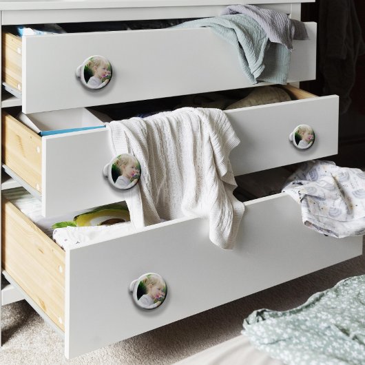 Keramikknopf mit Kinderfoto Keramikknauf