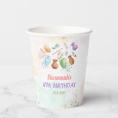 Keramikmalparty Geburtstag Pappbecher (Rückseite)