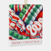 KERAMIKSCHMUCK IN FORM VON SCHLEIFEN-ZUCKERSTANGEN KERAMIKORNAMENT (Rechts)
