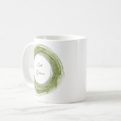 Keramiktasse mit Eat Green Design Kaffeetasse (Vorderseite Links)