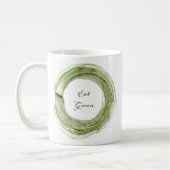 Keramiktasse mit Eat Green Design Kaffeetasse (Links)