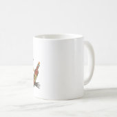 Keramiktasse mit Flat Out Robin Design Kaffeetasse (VorderseiteRechts)