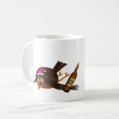 Keramiktasse mit Flat Out Robin Design Kaffeetasse (Vorderseite Links)