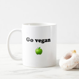 Keramiktasse mit Go Vegan Design Kaffeetasse