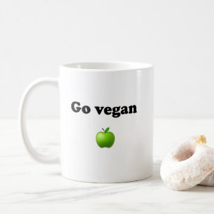 Keramiktasse mit Go Vegan Design Kaffeetasse