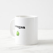 Keramiktasse mit Go Vegan Design Kaffeetasse (Vorderseite Links)
