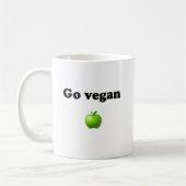 Keramiktasse mit Go Vegan Design Kaffeetasse (Links)