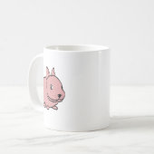 Keramiktasse mit rosa Hasenmotiv Kaffeetasse (Vorderseite Links)
