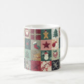 Keramische mok met kerstpatchworkthema kaffeetasse (VorderseiteRechts)