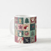 Keramische mok met kerstpatchworkthema kaffeetasse (Vorderseite Links)