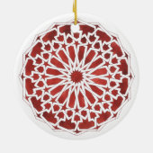 Keramische Weihnachtsdekoration Rotes marokkanisch Keramik Ornament (Hinten)