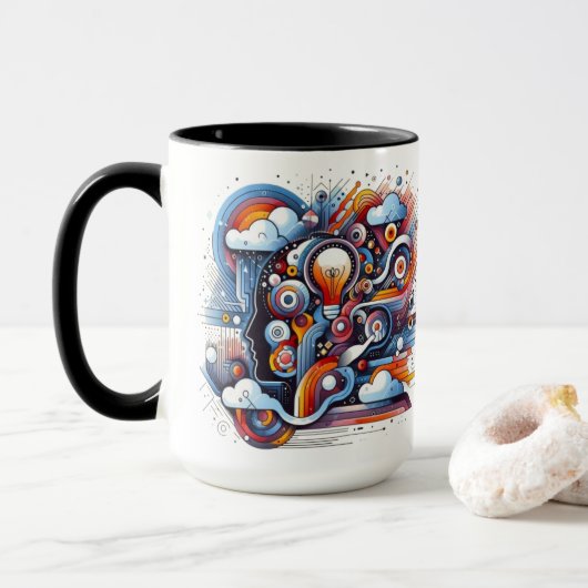 Keramischer Kaffeetasse - Idee (Mit Donut)