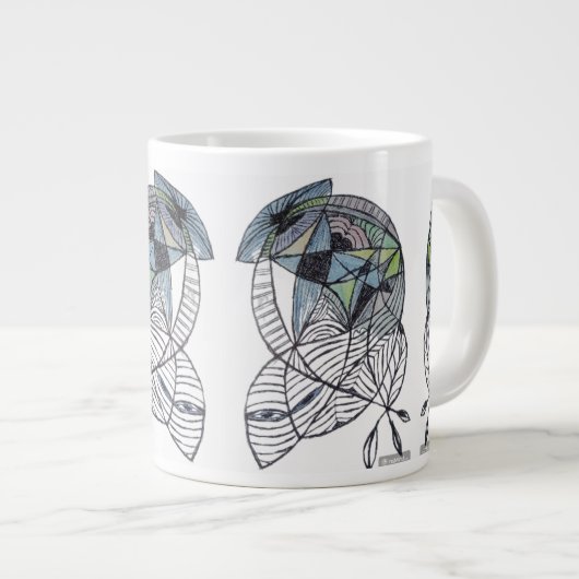 Keramischer Kaffeetasse - Idee Jumbo-Tasse (Vorderseite Rechts)