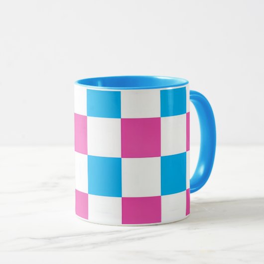 Keramischer Mug mit gefärbtem Fliesenmuster. Tasse (VorderseiteRechts)