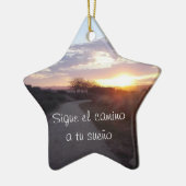 Keramischer Stern Anhänger Keramikornament (Links)