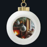 Keramisches Fell - Magische Weihnachtskugel Keramik Kugel-Ornament<br><div class="desc">Fügen Sie Ihrem Baum eine Taste mit Eleganz und Magie hinzu, mit diesem wunderschönen Keramikball Glanz Festif. Diese einzigartige Auszeichnung, die sorgfältig konzipiert wurde, um den warmen Geist der Weihnachtsfeiertage zu erfassen, wird Ihrer Weihnachtsstimmung eine hervorragende Note geben. Sein delikates Design und seine Keramikfindungen machen es zu einem zeitlosen Design,...</div>