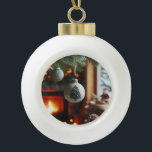 Keramisches Fell - Magische Weihnachtskugel Keramik Kugel-Ornament<br><div class="desc">Fügen Sie Ihrem Baum eine Taste mit Eleganz und Magie hinzu, mit diesem wunderschönen Keramikball Glanz Festif. Diese einzigartige Auszeichnung, die sorgfältig konzipiert wurde, um den warmen Geist der Weihnachtsfeiertage zu erfassen, wird Ihrer Weihnachtsstimmung eine hervorragende Note geben. Sein delikates Design und seine Keramikfindungen machen es zu einem zeitlosen Design,...</div>