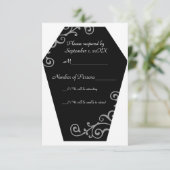 Keranda Ebony (Gray) RSVP-Karte RSVP Karte (Stehend Vorderseite)