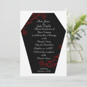 Keranda Ebony (rot) Einladung zur Hochzeit (Stehend Vorderseite)