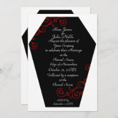 Keranda Ebony (rot) Einladung zur Hochzeit (Vorne/Hinten)