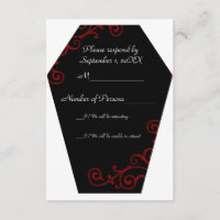 Keranda Ebony (rot) RSVP-Karte