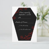 Keranda Ebony (rot) RSVP-Karte RSVP Karte (Stehend Vorderseite)