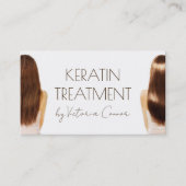 Keratin Treatment Smooth & Shiny Hair Stylist Visitenkarte (Vorderseite)