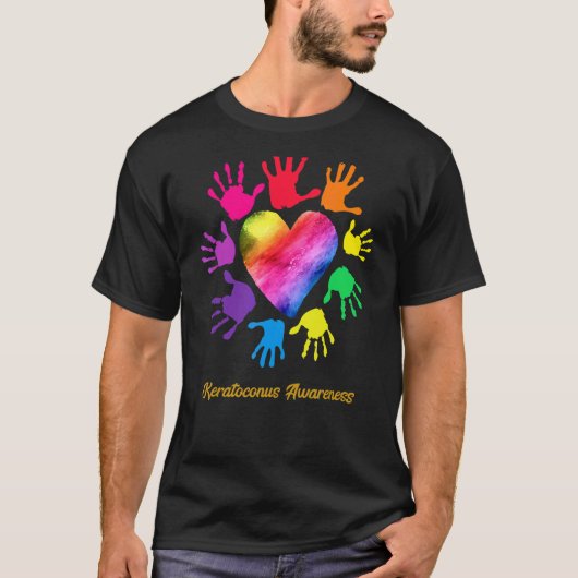 Keratoconus Awareness Hands Keratoconus T-Shirt (Vorderseite)