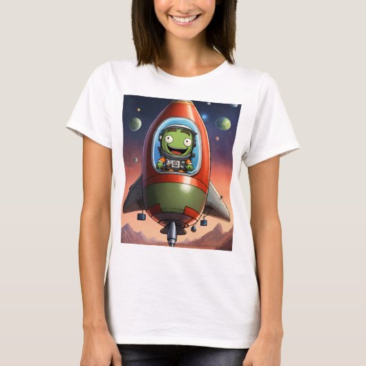 "Kerbal Riding Space Rocket T - Shirt - Adventure  (Vorderseite)