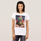 "Kerbal Riding Space Rocket T - Shirt - Adventure  (Vorne ganz)