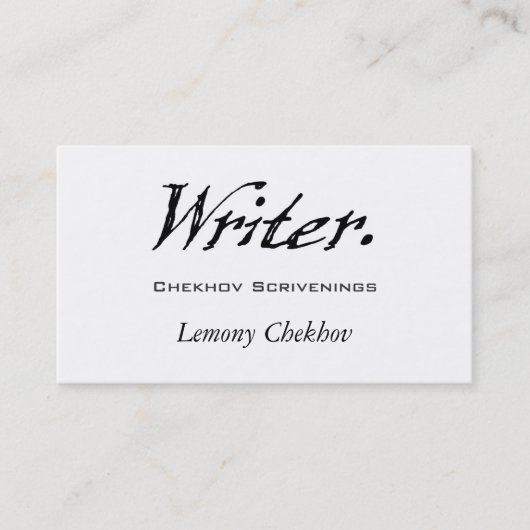 Kerbe des Verfasser-vier Visitenkarte (Vorderseite)