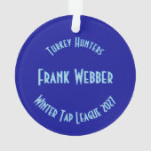 Kerbe-Name und Team des Bowlings-300 Ornament (Rückseite)