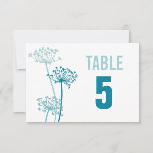 Kerbel Grafik Blumen Hochzeit Tischnummern