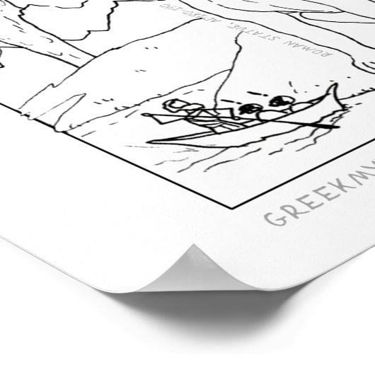 Kerberos / Cerberus Griechischer Mythos Comix Post Poster (Ecke)