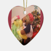 Ker'D und Butterblume-Weihnachtsverzierung Keramik Ornament (Links)