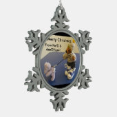 Ker'Dunkedunk Bär und deeOHgee Schneeflocken Zinn-Ornament (Links)