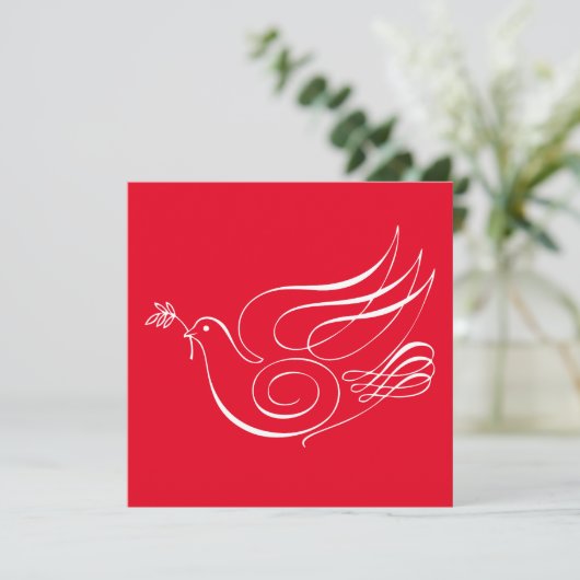 Kereru Calligraphy Peace Dove (Stehend Vorderseite)