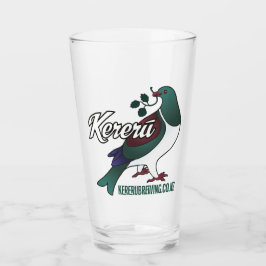 Kereru-Logo mit Vogel Glas