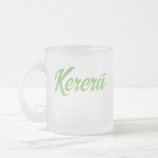 Kereru-Logo und Vogel Mattglastasse