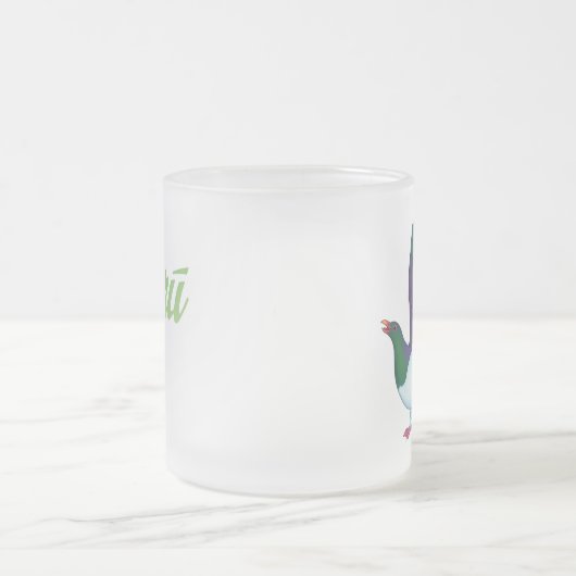Kereru-Logo und Vogel Mattglastasse (Mittel)