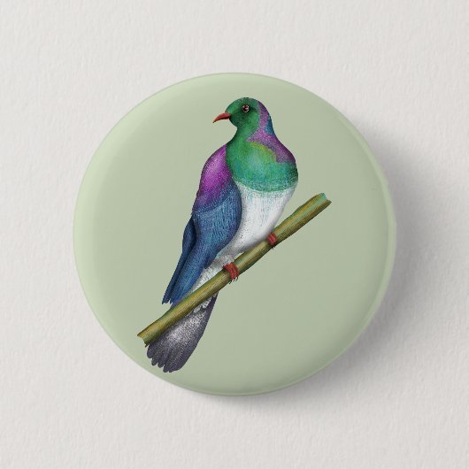 Kereru-Taube Button (Vorderseite)