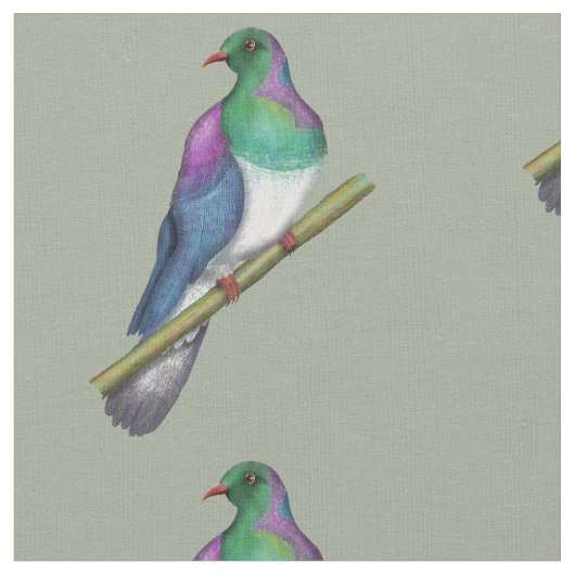 Kereru-Taube Stoff (Nahaufnahme)