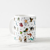 Kerker-und Drache-Würfel und magische Geschöpfe Kaffeetasse (Vorderseite Links)