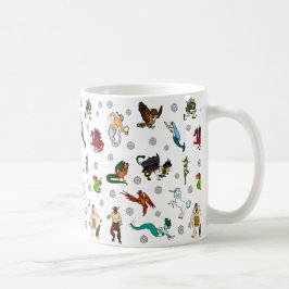 Kerker-und Drache-Würfel und magische Geschöpfe Kaffeetasse