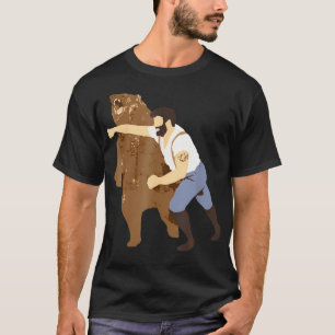 Kerl boxt Bär Lustig für Männer Frauen. Bären schl T-Shirt