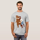 Kerl boxt Bär T-Shirt (Vorne ganz)