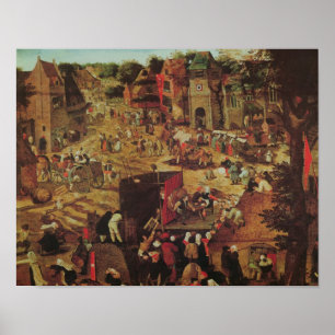 Kermesse mit Theater und Prozession Poster