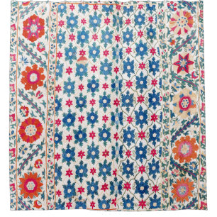 Kermina Suzani Usbekistan Stickerei Print Duschvorhang