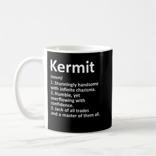 KERMIT Definition Personalisiert Name Funny Birthd Kaffeetasse (Links)
